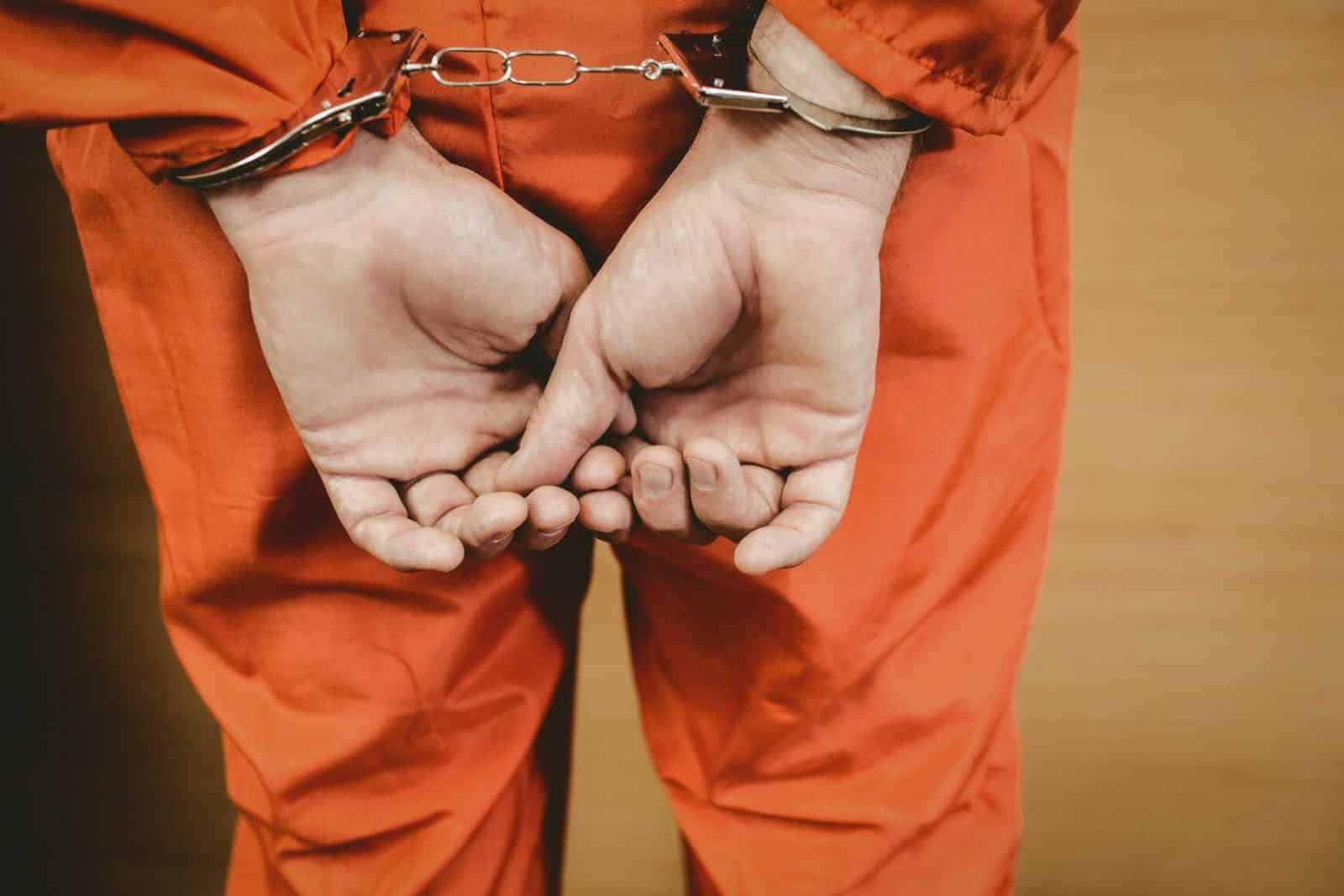 Arrested in cuffs