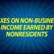 Taxes on non-business income earned by nonresidents
