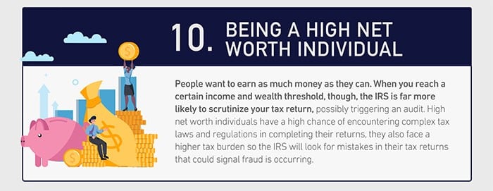 Being a high net worth individual can put you at risk of an IRS tax audit.